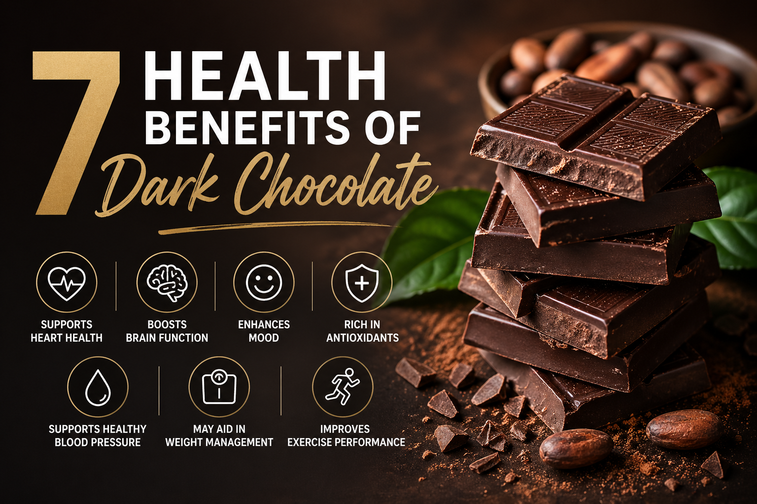 7 Health Benefits of Dark Chocolate